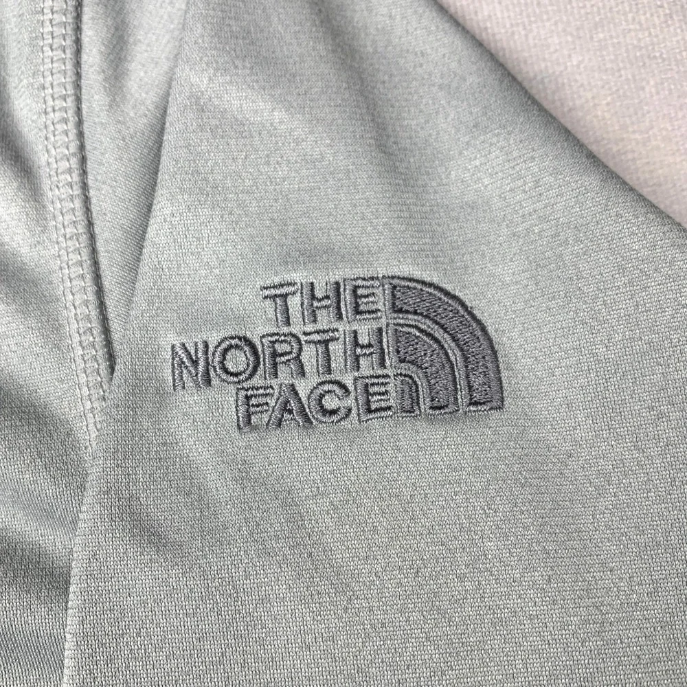 The North Face Mens XL Quarter Zip Pullover Grey Travelers Logo Performance‎ Top
